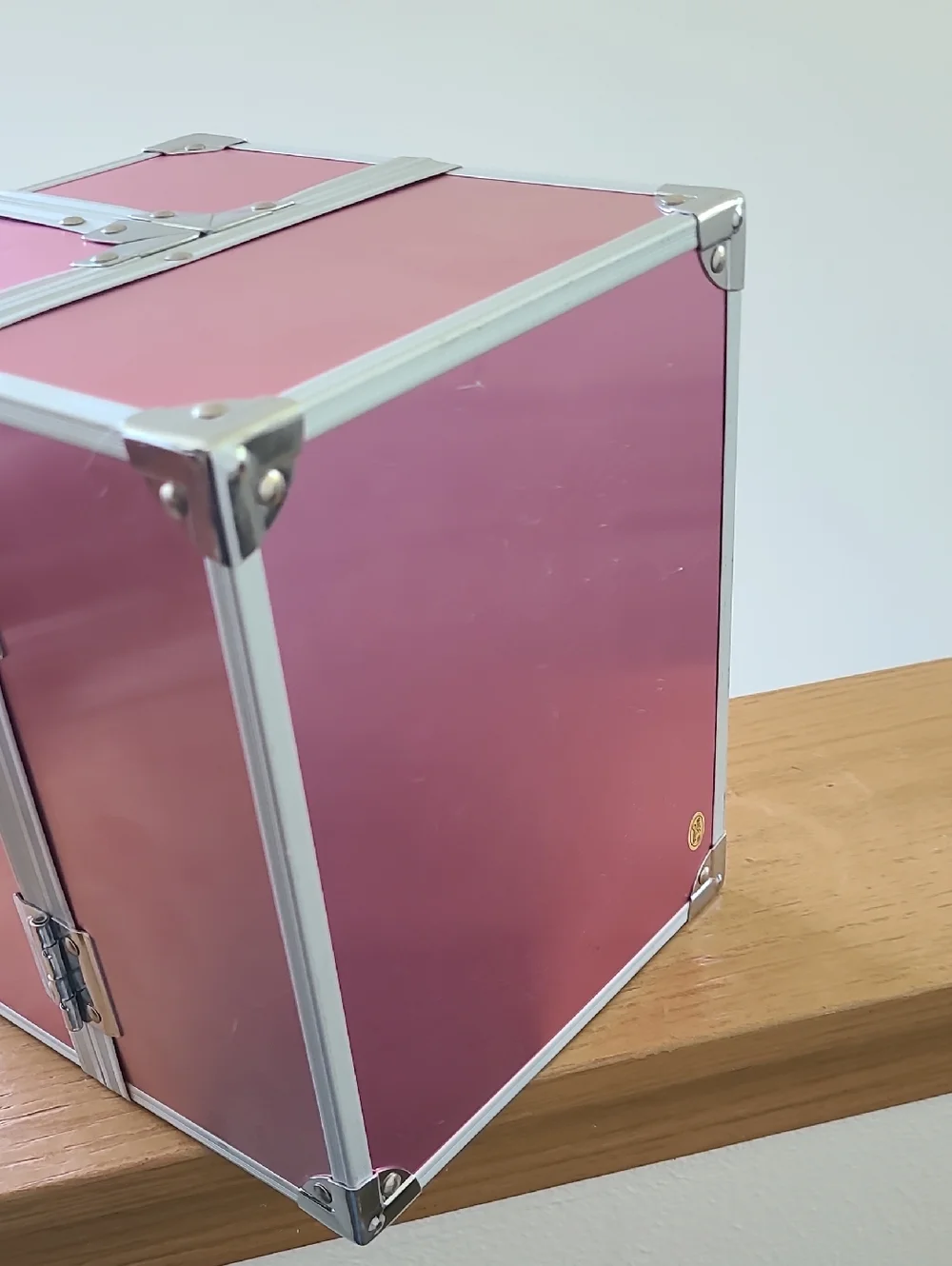 Caboodles Metallic Pink Train Case Makeup Box